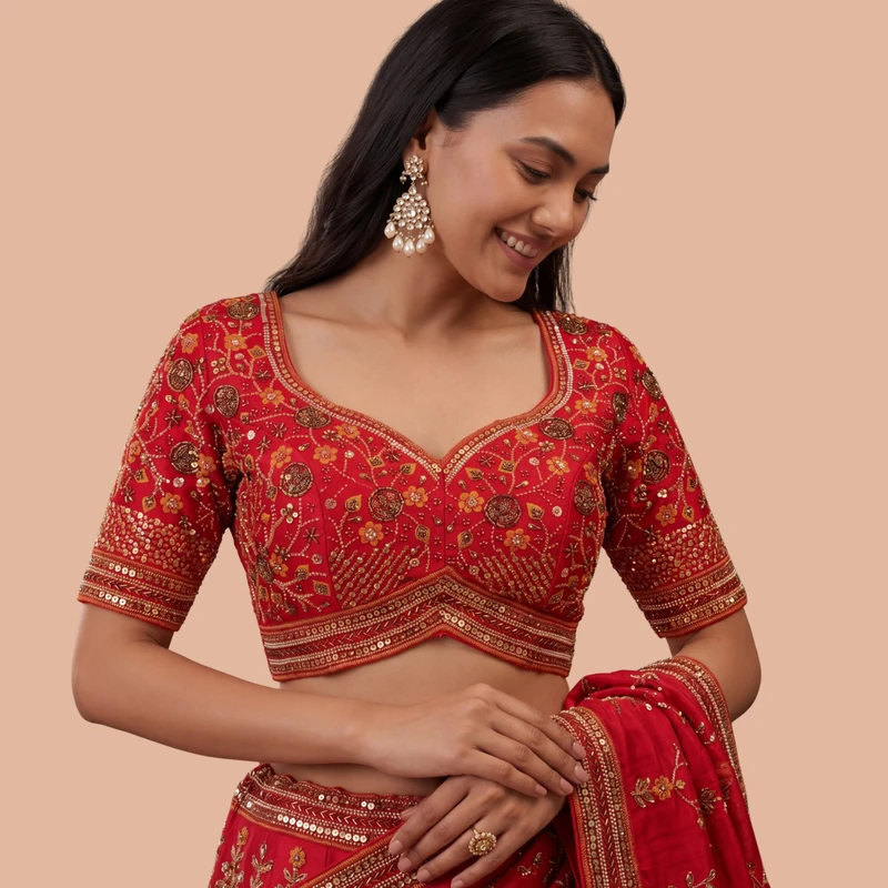 Heavy Handwork Party Wear Blouse