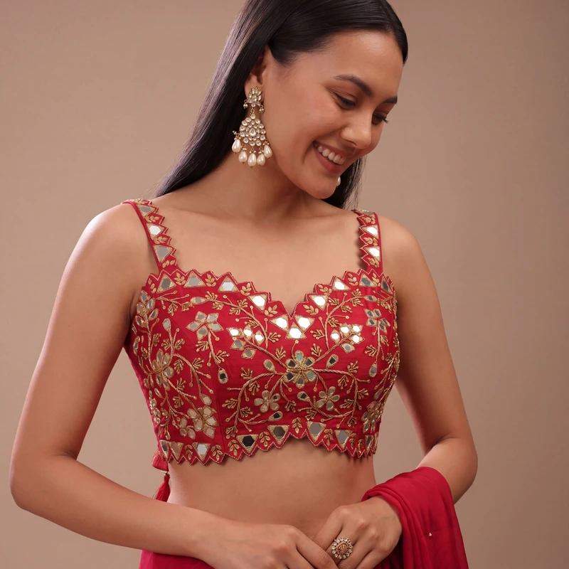 Premium Silk Zardosi and Mirror Work Blouse